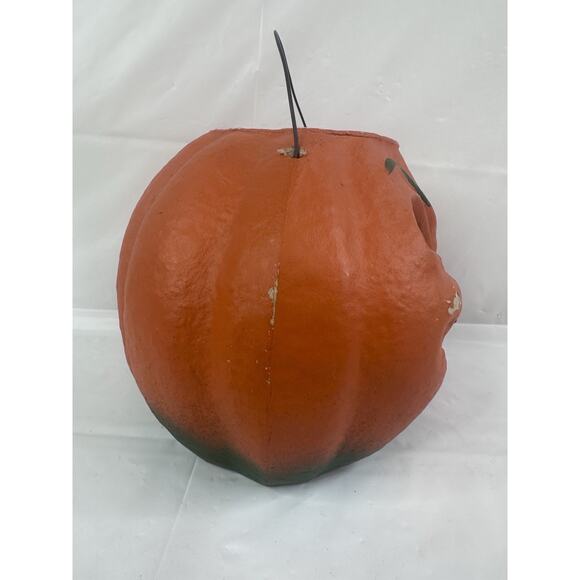 Halloween Folk Art Primitive Paper Mache Jack O Lantern Seasons Gone By - Picture 4 of 10